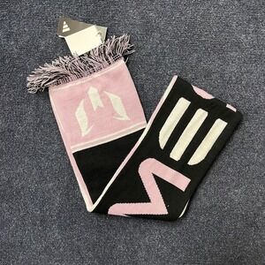 Inter Miami CF Scarf Mens One Size Black Pink White MLS Soccer Messi Adidas